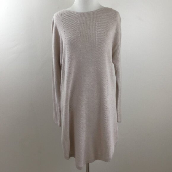 Talbots Beige Sweater Dress 1xp - Picture 2 of 9